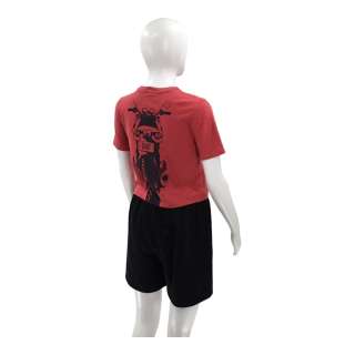 Lot #16: Heels Crystal Tyler Kelli Berglund Production Worn Motorcycle Graphic Tee & Sweatshorts Ep 206