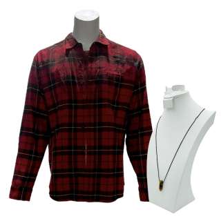 Lot #65: Maxxxine Leon (Moses Sumney) Screen Worn Button-Up Shirt, T-Shirt & Necklace Ch 2a Sc 83