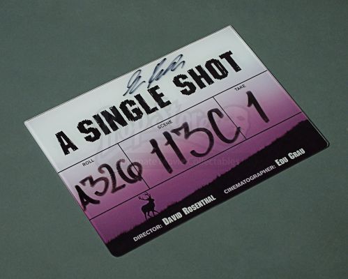 Single Shot, a | Sam Rockwell-Autographed Clapperboard Slate | Propstore (Buy Now)