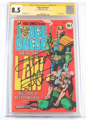 Judge Dredd #1 - Sylvester Stallone as Judge Dredd in Judge Dredd - 1st US App of Judge Dredd (CGC Signature Series 8.5) 1983 | SWAU
