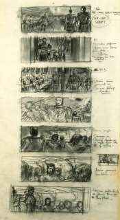 A group of storyboards drawn by Harry Johnson from "Ben Hur" | Bonhams