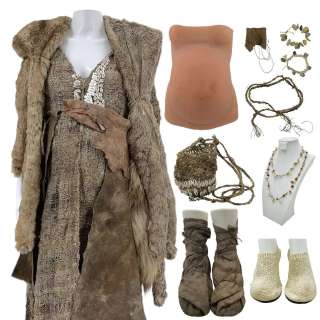 Materialists Mother Screen Worn Dress, Stole, Apron W/ Tail, Water Shoes, Shoe Wrapped, Crochet Purse, Belt, Bracelet, 2 Bracelet, (2) Necklaces & Belly Pregnancy Ch 1 | VIP Fan Auctions