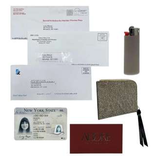 Materialists Lucy (Dakota Johnson) Production Used Driver License, Mail, Wallet, Adore Business Card & Lighter | VIP Fan Auctions