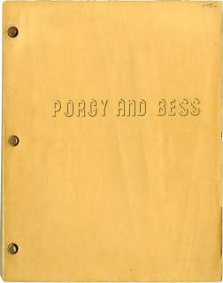 Porgy and Bess vintage original script. | Profiles in History