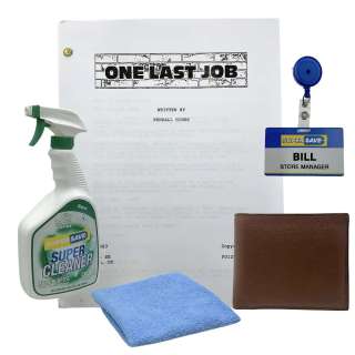 Poker Face Season 2 Kendall (Sam Richardson) Screen Used Towel, Wallet, Script One Last Job, Name Tag & Cleaner Bottle Ep 207 | VIP Fan Auctions