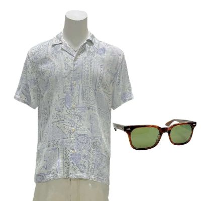 Blink Twice Vic Screen Worn Button-Up Shirt, Shorts & Sunglasses Ch 2 Sc 26-27 | VIP Fan Auctions