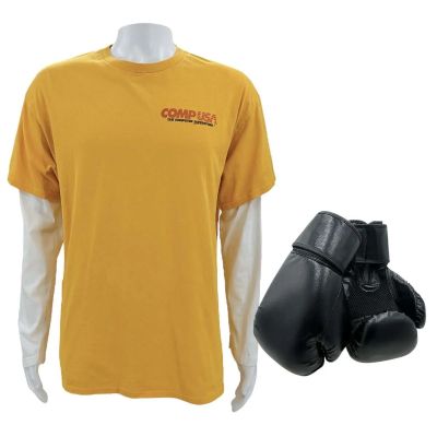 The Smashing Machine Bas Rutten (Bas Rutten) Screen Worn T-Shirt, Shirt & Boxing Gloves Ch 105 Sc 106 | VIP Fan Auctions