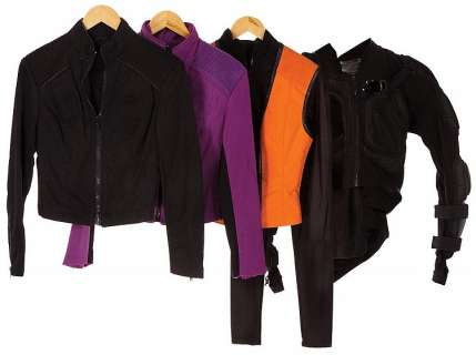 Collection of "Violet" as played by Milla Jovovich costumes and costume pieces from Ultra Violet. | Profiles in History