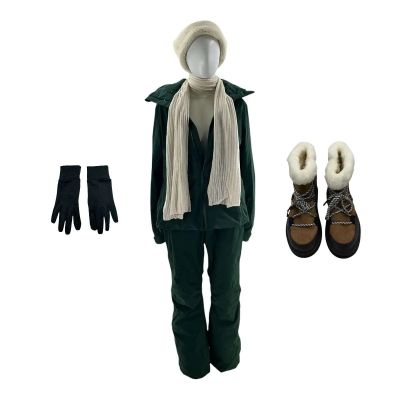 Oh What Fun Channing Clauster Screen Worn Boots, Hat, Ski Coat, Ski Pants, LS Turtleneck, Scarf & Gloves Ch 8 Sc 160 | VIP Fan Auctions