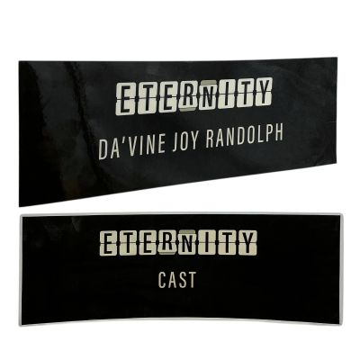 Lot 37: Eternity Anna (Da’Vine Joy Randolph) Production Used Da Vine Joy Randolph & Cast Chair Back Nameplate Set | VIP Fan Auctions