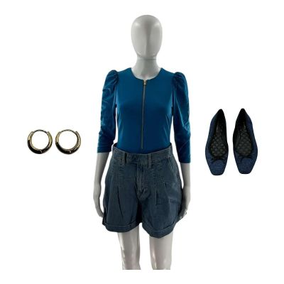 MERV Anna Screen Worn Bathing Suit, Shorts, Slippers & Earrings Ch 22 Sc 54-58 | VIP Fan Auctions