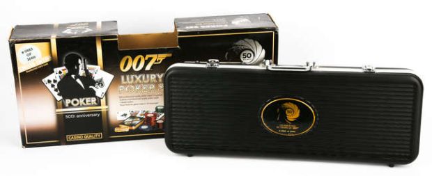 Lot 2432 - James Bond 007 - Luxury Poker Set, contained in a numbered, fitted hardcase, with outer card box.… | Ewbank’s