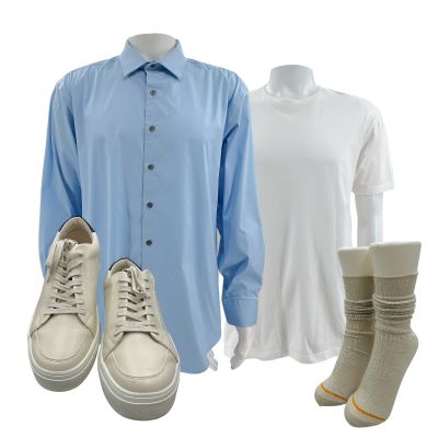 Mercy Chris Raven Screen Worn Button-Up Shirt, T-Shirt, Socks & Sneakers Ch Multiple Sc Multiple | VIP Fan Auctions