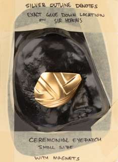 Lot 944 - Anthony Hopkins ‘Odin‘ (2) hero ceremonial and warrior eye patches with mount & lifecast from Thor.