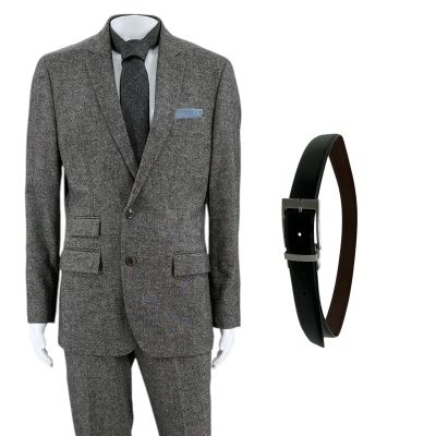 Lot 179: The Handmaid’s Tale Fred Waterford Screen Worn Jacket, Pants, Tie & Belt Ep 206 | VIP Fan Auctions