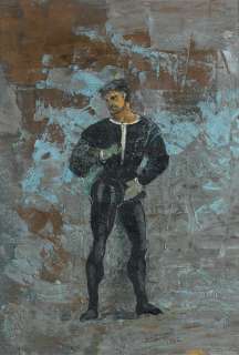 Franco Zeffirelli: A costume design for the character ’The Duke’ from the opera ’Rigoletto’, 1962, mixed media, signed in pencil ’Zeffirelli, 1962’, inscribed in red ink to reverse in an unknown hand ’Rigoletto, The Duke, Act II’ | Bonhams