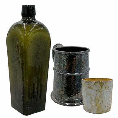 Lot 52: Wuthering Heights Earnshaw (Martin Clunes) Screen Used Tankard, Bottle & Cup Sc 9, 117 | VIP Fan Auctions