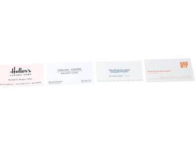 Mad Men | Don Draper Business Card Set | ScreenBid