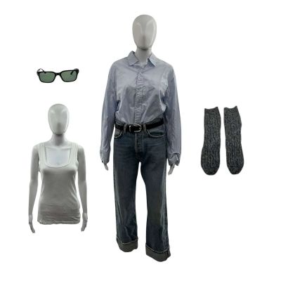 Tom Clancy’s Jack Ryan Ghost War Emma Screen Worn Button-Up Shirt, Jeans, Vest, Socks, Belt & Sunglasses Ch 4 Sc 230-244 | VIP Fan Auctions
