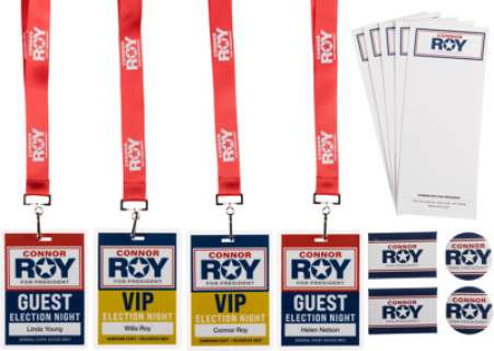 Succession (HBO® Original, 2018-2023) Alan Ruck "Connor Roy" Connor Roy Election Materials....