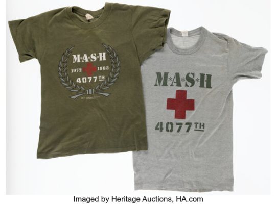M*A*S*H (TCF TV, 1972-1983) and AfterMASH (TCF TV, 1983-1985), Group of Crew T-Shirts and Scripts. (Total: 5 Items) | Heritage