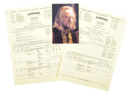 COLLECTION OF BERNARD HILL - LOTR - ORIGINAL CALL SHEETS & PHOTO | Auctioneum Ltd