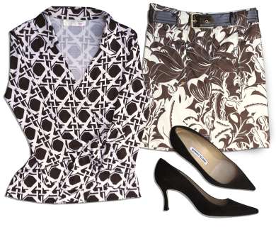 Kate Hudson Screen-Worn All-Designer Wardrobe From ’’Something Borrowed’’ -- With Vintage Diane von Furstenberg Top, Tory Burch Skirt & Manolo Blahnik Shoes | Nate Sanders