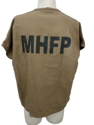 Lot 21 - Scandal (TV) Screen-Used "MHFP" Inmate Scrub Top Movie Costumes | Premiere Props