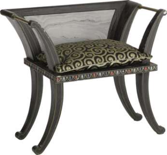 Painted Royal Palace Chair Used in Cleopatra. Offered is a wooden, painted prop chair used in the movie Cleopatra starring E... | Heritage