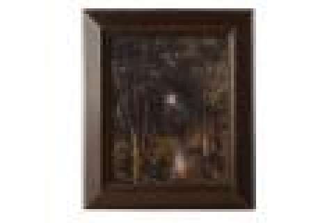 True Blood | Eric’s Office Wooden Frame Picture of Campfire | ScreenBid
