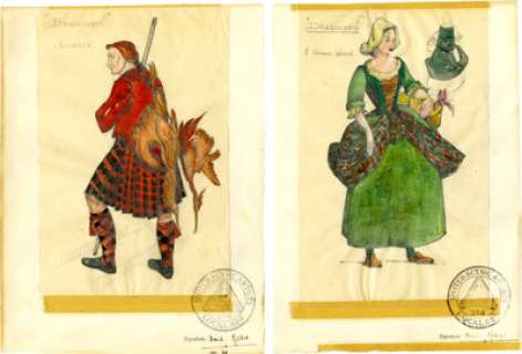 Boris Karloff’s Costume Sketches from Brigadoon, Signed by the Artist. ... | Heritage