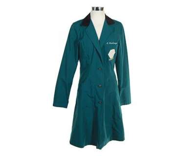 Bones | Angela’s Blue Lab Coat  With Beaded Collar | ScreenBid