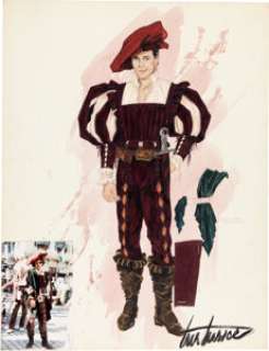 Bruce Willis "David Addison as Petruchio" Costume Sketch for the "Atomic Shakespeare" Episode of Moonlighting (ABC TV, 1985-1989).