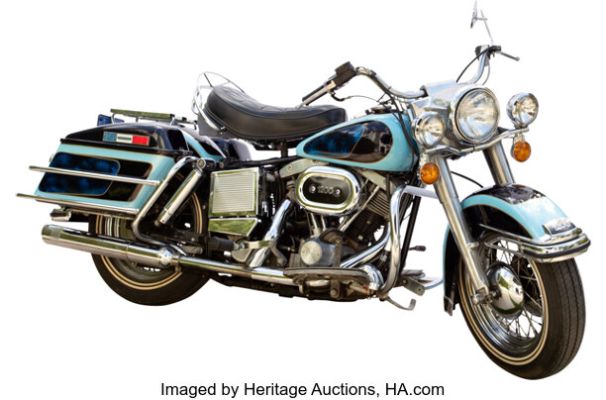 Elvis Presley’s 1976 Harley-Davidson Bicentennial 1200 FLH Electra Glide Motorcycle Purchased August 11, 1976, with Original Elvis Presley Title. | Heritage