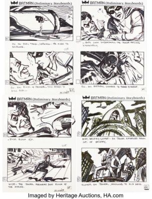 Batman Storyboard Original Art by David Russell Group of 4 (Warner Brothers, 1989). (Total: 4 Items) | Heritage