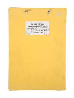 SUPERMAN IV: THE QUEST FOR PEACE (1987) - Lot 1038 - Christopher Reeve and Gene Hackman Autographed Post-production Script