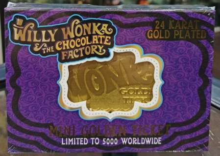 Willy Wonka & the Chocolate Factory (1971) - Replica Prop Limited Edition 24 Karat Gold Plated | Willy Wonka & The Chocolate Factory (1971) - Replica Prop Limited Edition 24 karat Gold Plated | Catawiki