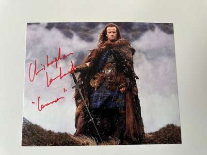 Highlander (1986) - signed by Christopher Lambert as Connor MacLeod, with COA | Catawiki
