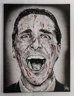 American Psycho - Christian Bale (Patrick Bateman) - Handpainted and signed by artist - Vincent Mink - Portrait
