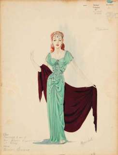 Herschel McCoy costume sketch for Jarma Lewis from The Prodigal | Profiles in History