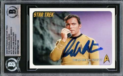 Star Trek - William Shatner - Signed Trading Card - Beckett Authentic | Catawiki