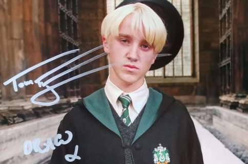 Harry Potter - Autograph Signed by Tom Felton as Draco Malfoy | Catawiki