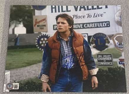 Back to the Future - Michael J fox Foto signed 8x10 Beckett BAS COA | Catawiki