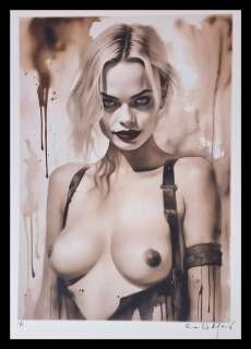 Harley Quinn - Margot Robbie - watercolor edition by Emma Wildfang - Large size | Catawiki