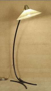 "Ray" 2004 starring "Jamie Foxx" Mid Century Curled Floor Lamp with Fiberglass Shade used as a Movie | 20th Century Props