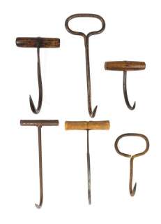 Set of (6) Night of the Living Dead Meat Hooks. | Van Eaton Galleries