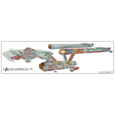 Star Trek | The Original Series Enterprise 11-Foot Oversized Cutaway Print By Matthew Cushman | Factory Entertainment
