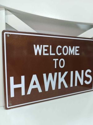 Stranger Things - - Movie prop Welcome to Hawkins sign (mint condition) | Catawiki