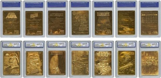 Star Wars - Lot of 7 - Original Gold Cards (23K) - Graded "10" Perfect/Mint | Catawiki