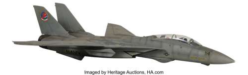 F-14 fighter jet model miniature from Top Gun....